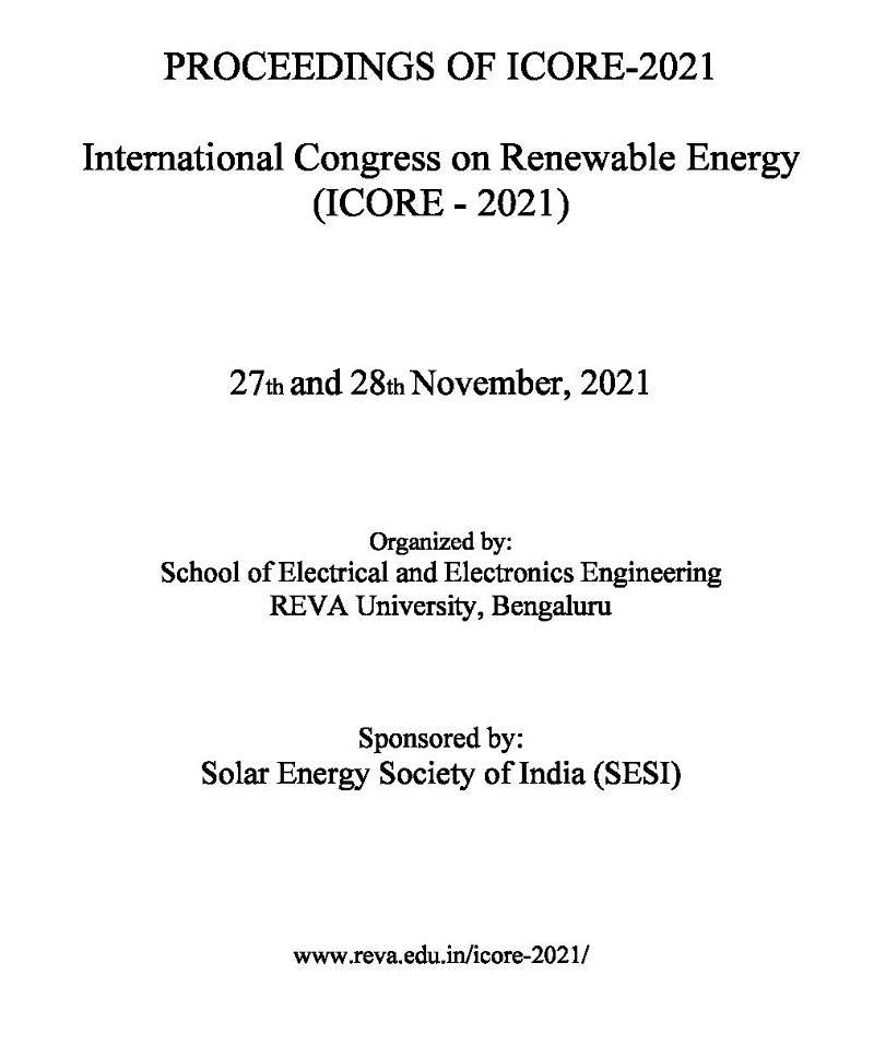 International Congress on Renewable Energy (I CORE 2021)